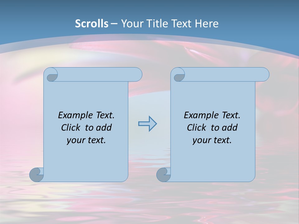 A Pink Flower Is Reflected In The Water PowerPoint Template