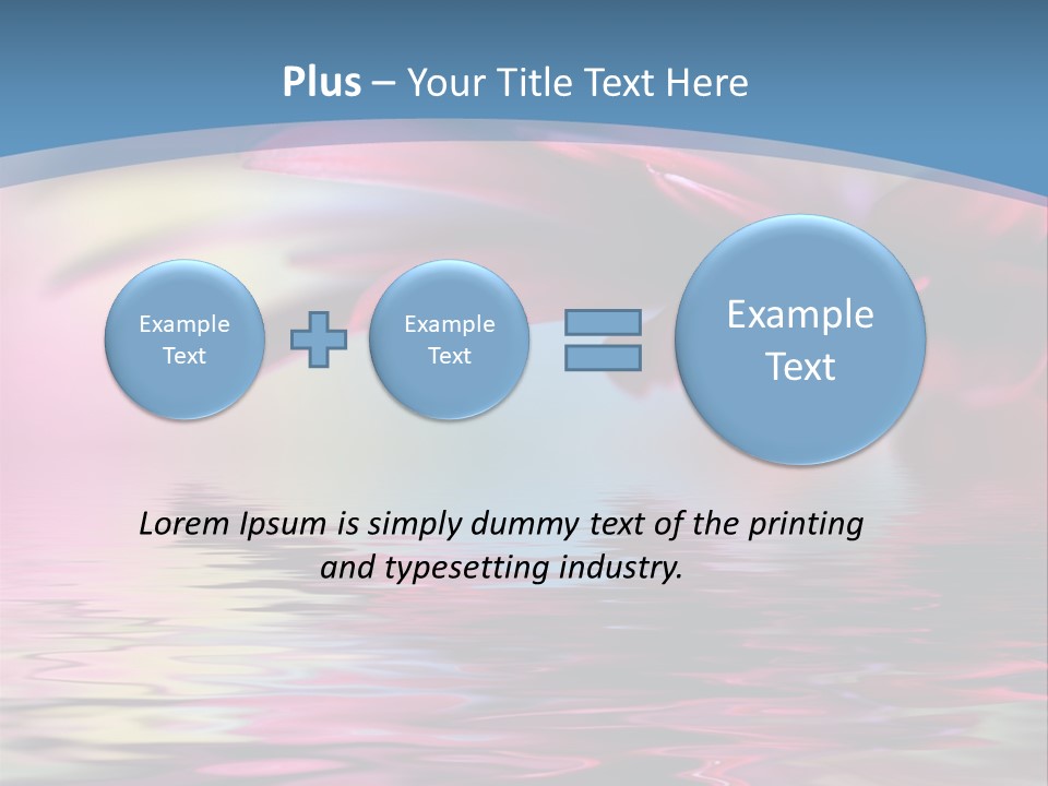 A Pink Flower Is Reflected In The Water PowerPoint Template