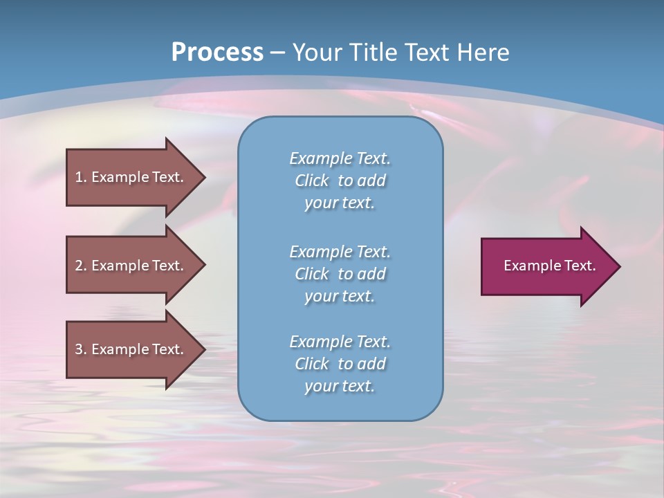 A Pink Flower Is Reflected In The Water PowerPoint Template