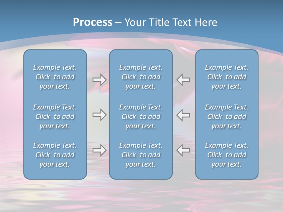 A Pink Flower Is Reflected In The Water PowerPoint Template
