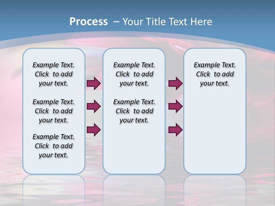 A Pink Flower Is Reflected In The Water PowerPoint Template