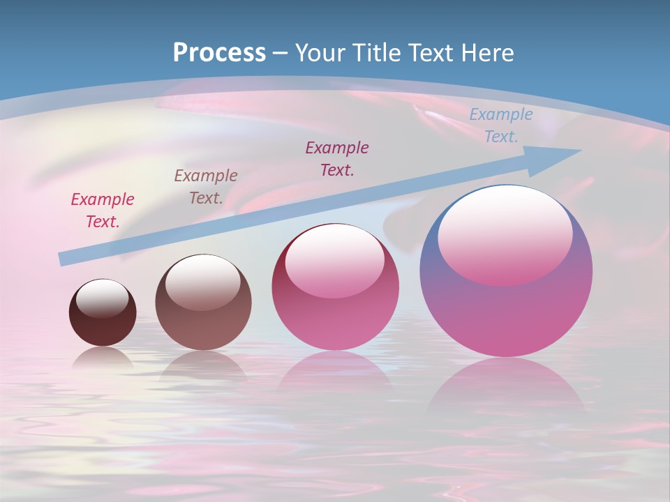 A Pink Flower Is Reflected In The Water PowerPoint Template