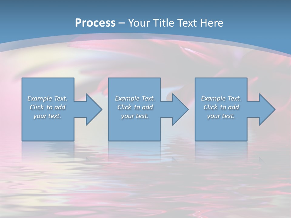 A Pink Flower Is Reflected In The Water PowerPoint Template