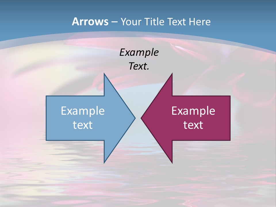 A Pink Flower Is Reflected In The Water PowerPoint Template