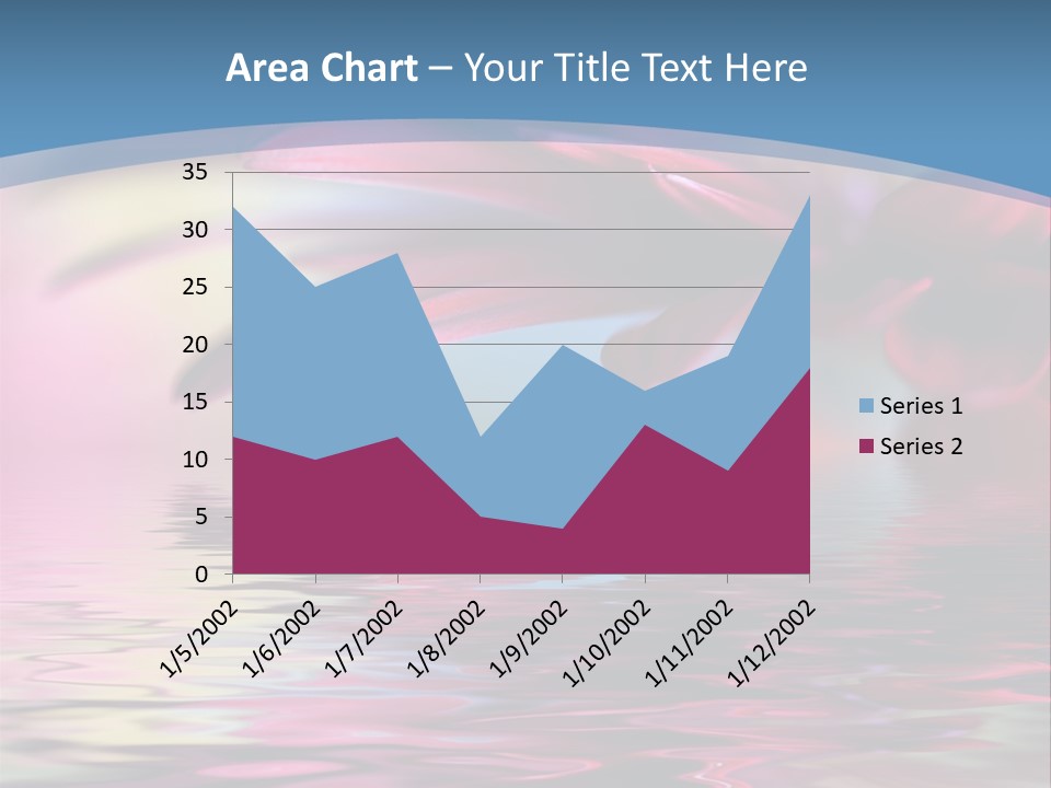 A Pink Flower Is Reflected In The Water PowerPoint Template