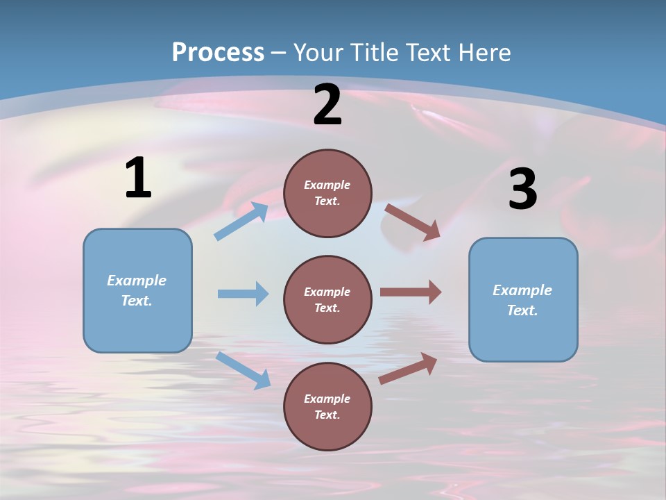 A Pink Flower Is Reflected In The Water PowerPoint Template