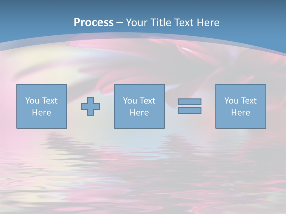 A Pink Flower Is Reflected In The Water PowerPoint Template