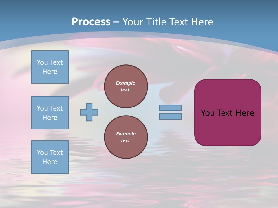 A Pink Flower Is Reflected In The Water PowerPoint Template