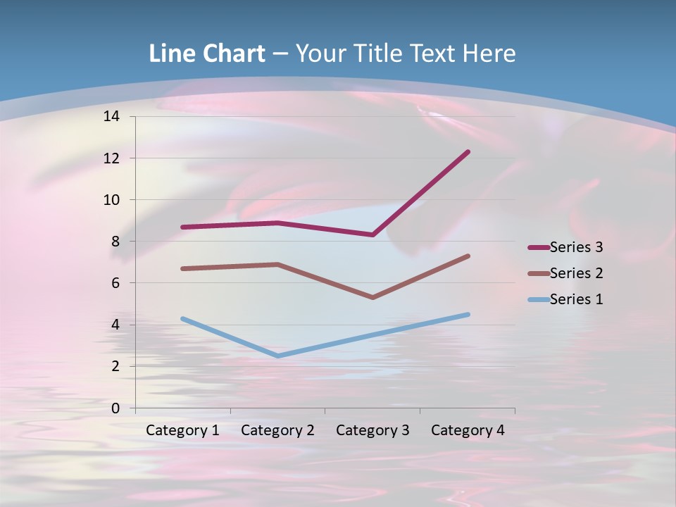 A Pink Flower Is Reflected In The Water PowerPoint Template