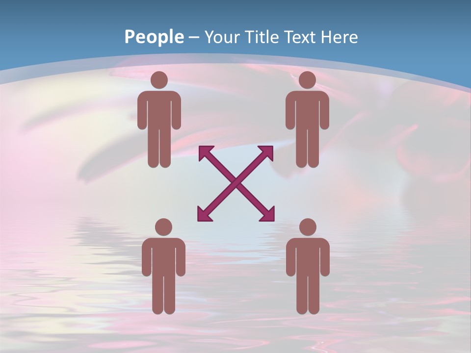 A Pink Flower Is Reflected In The Water PowerPoint Template