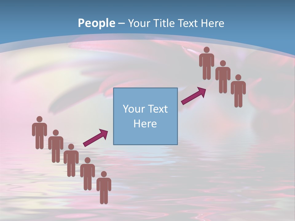 A Pink Flower Is Reflected In The Water PowerPoint Template