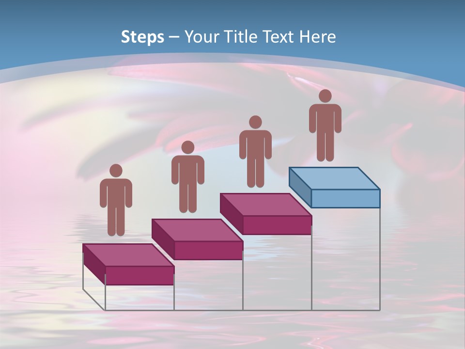 A Pink Flower Is Reflected In The Water PowerPoint Template