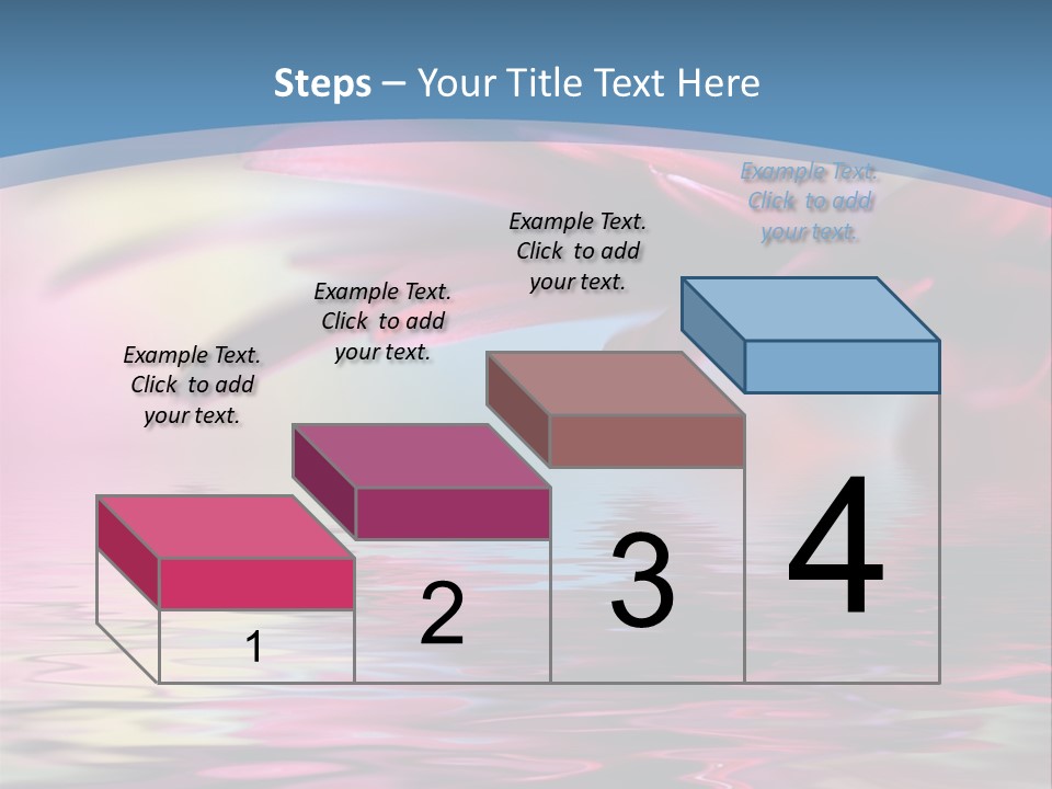 A Pink Flower Is Reflected In The Water PowerPoint Template