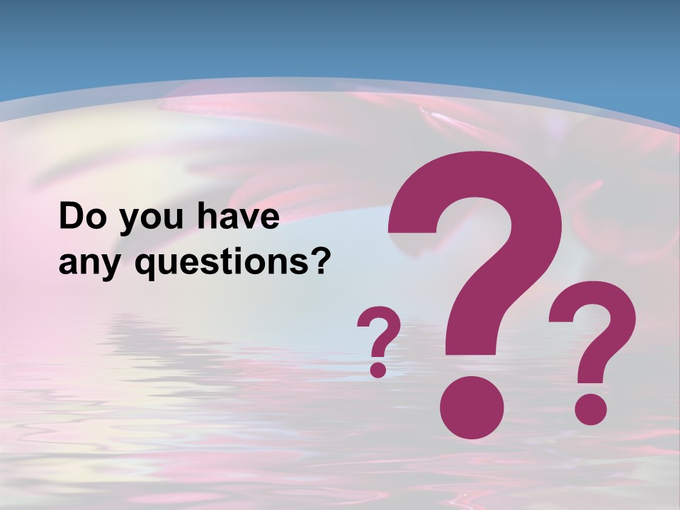 A Pink Flower Is Reflected In The Water PowerPoint Template