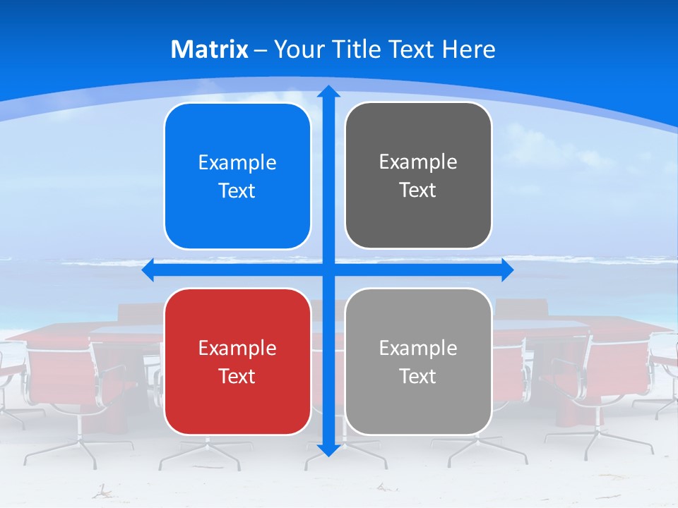Meeting Room In A Tropical Beach PowerPoint Template