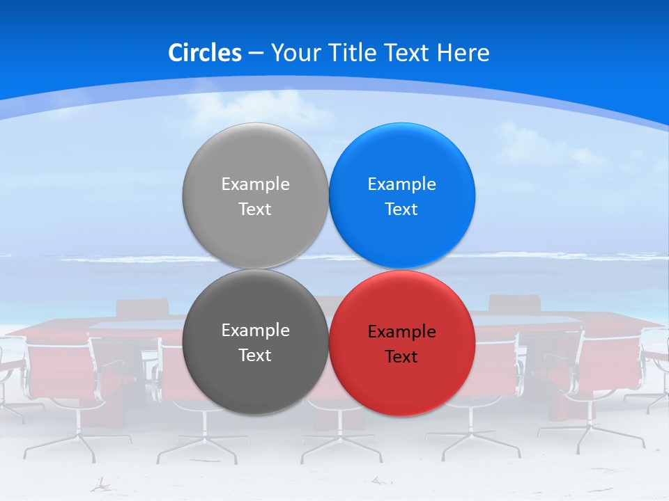 Meeting Room In A Tropical Beach PowerPoint Template