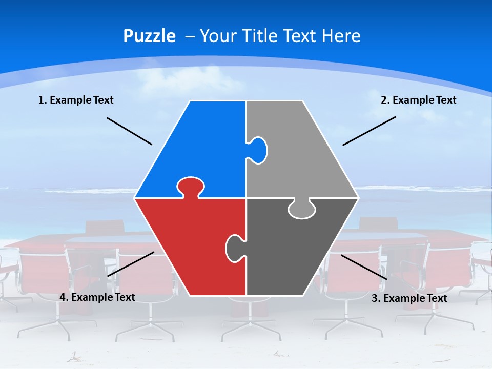 Meeting Room In A Tropical Beach PowerPoint Template