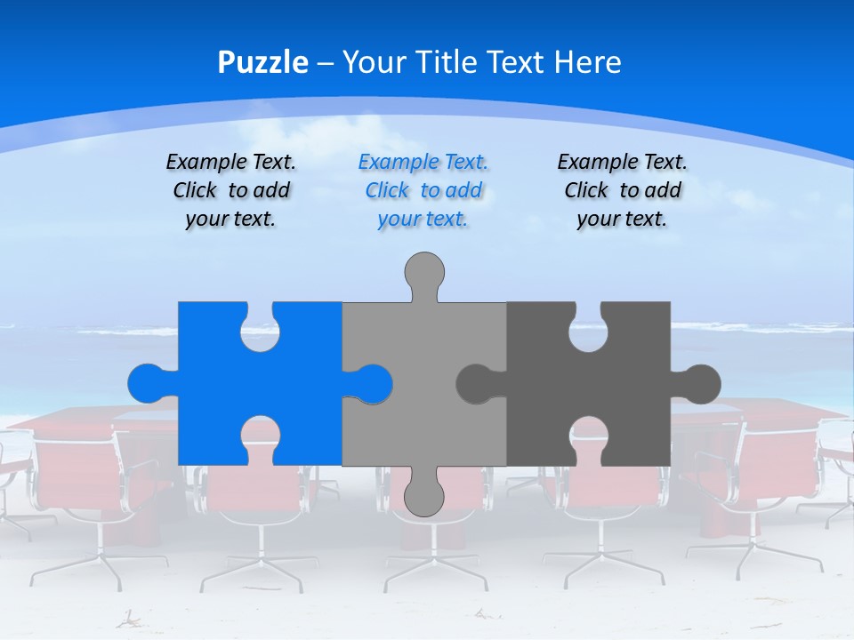 Meeting Room In A Tropical Beach PowerPoint Template