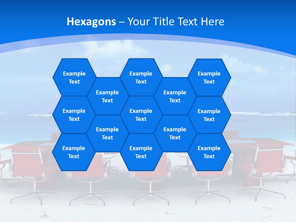 Meeting Room In A Tropical Beach PowerPoint Template