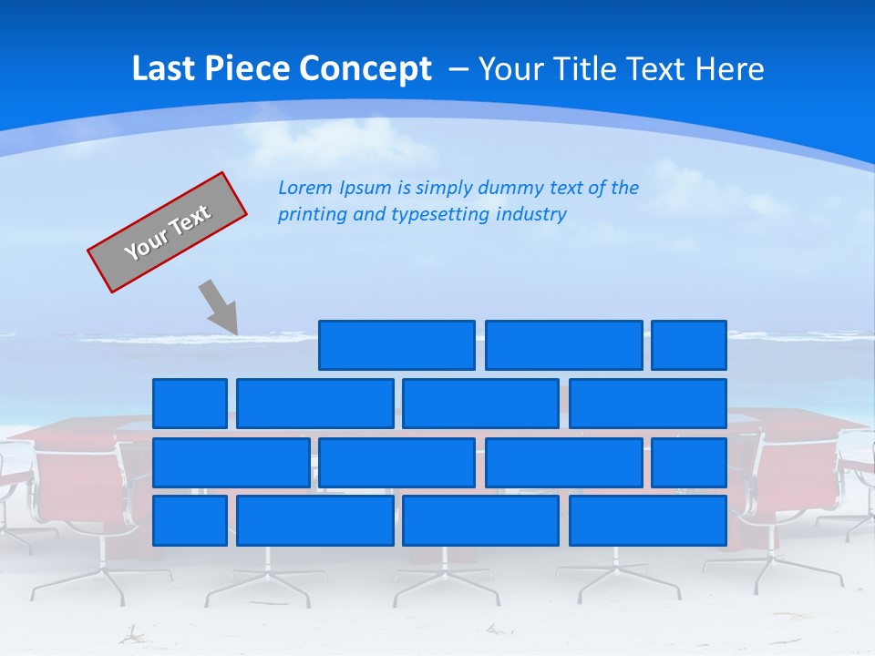 Meeting Room In A Tropical Beach PowerPoint Template