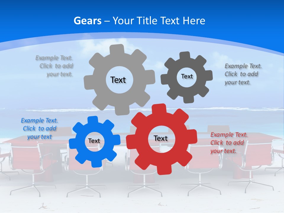 Meeting Room In A Tropical Beach PowerPoint Template