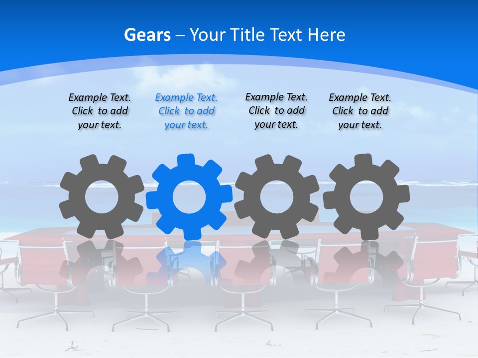 Meeting Room In A Tropical Beach PowerPoint Template