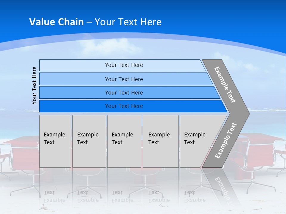 Meeting Room In A Tropical Beach PowerPoint Template