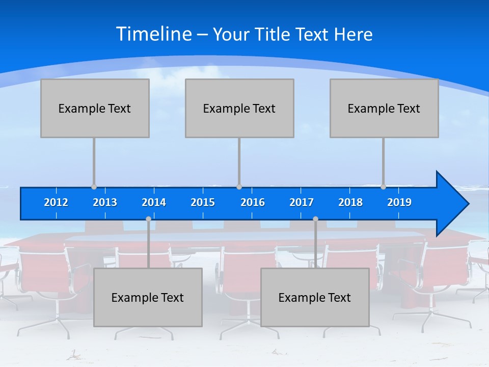 Meeting Room In A Tropical Beach PowerPoint Template