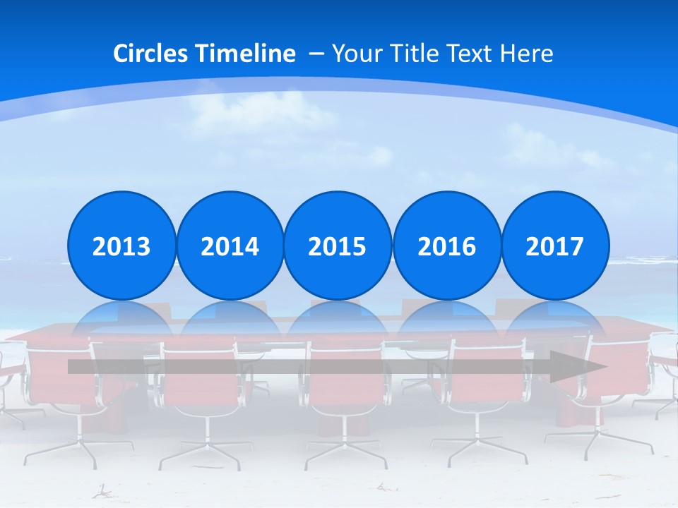 Meeting Room In A Tropical Beach PowerPoint Template