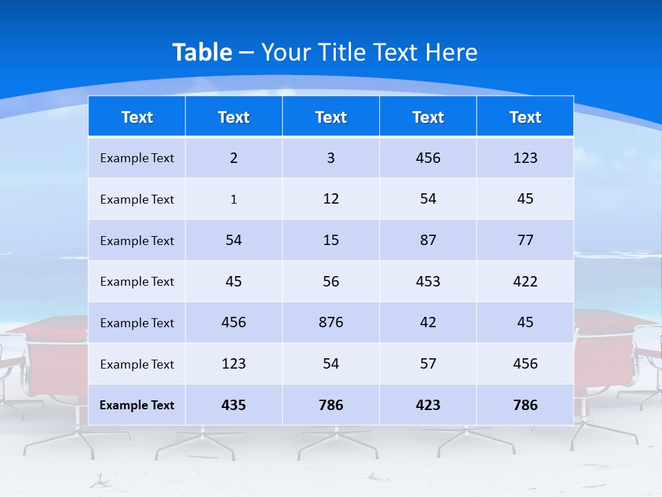 Meeting Room In A Tropical Beach PowerPoint Template