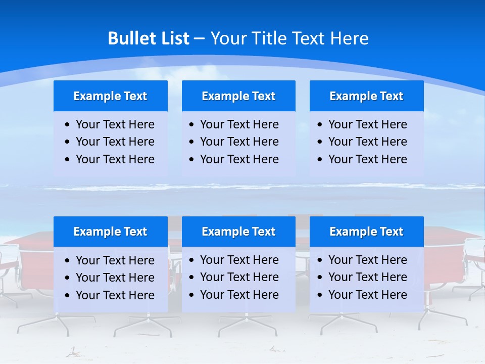 Meeting Room In A Tropical Beach PowerPoint Template