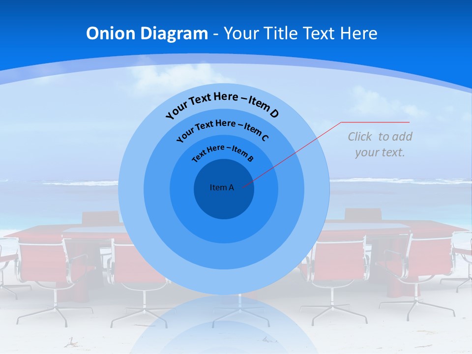 Meeting Room In A Tropical Beach PowerPoint Template