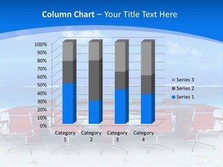 Meeting Room In A Tropical Beach PowerPoint Template