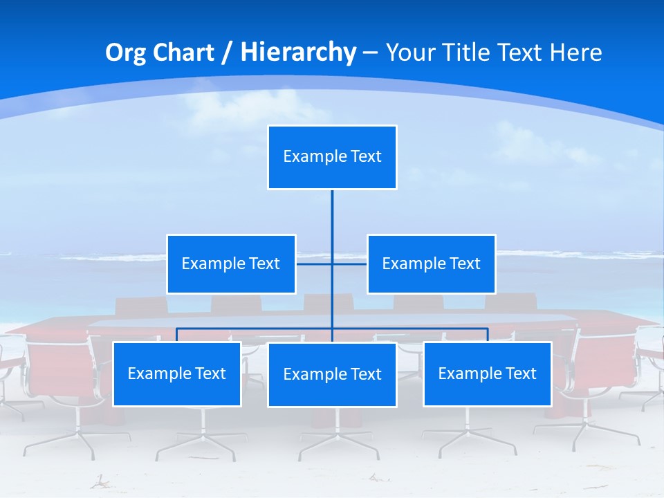 Meeting Room In A Tropical Beach PowerPoint Template