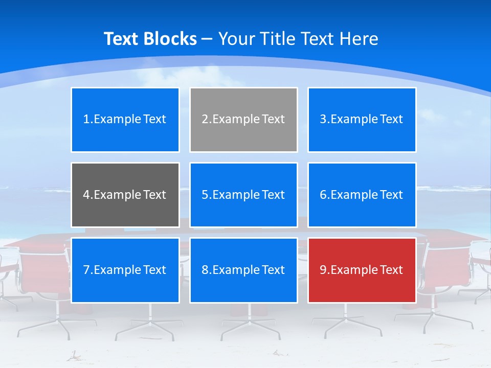 Meeting Room In A Tropical Beach PowerPoint Template