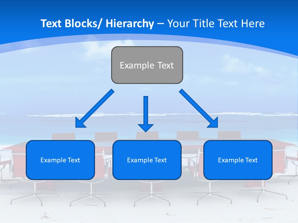 Meeting Room In A Tropical Beach PowerPoint Template