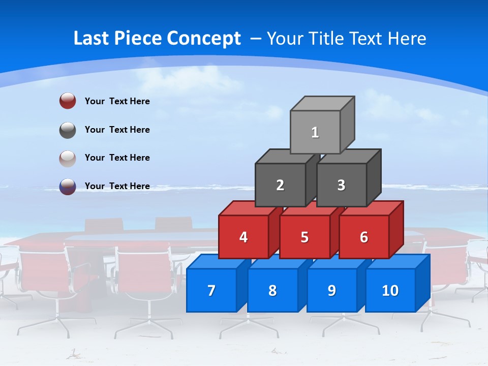 Meeting Room In A Tropical Beach PowerPoint Template