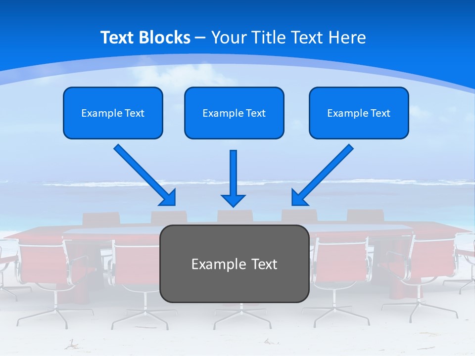 Meeting Room In A Tropical Beach PowerPoint Template