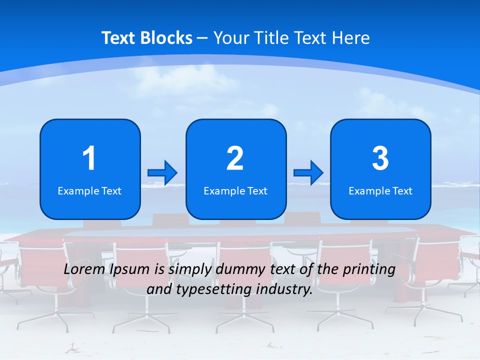 Meeting Room In A Tropical Beach PowerPoint Template
