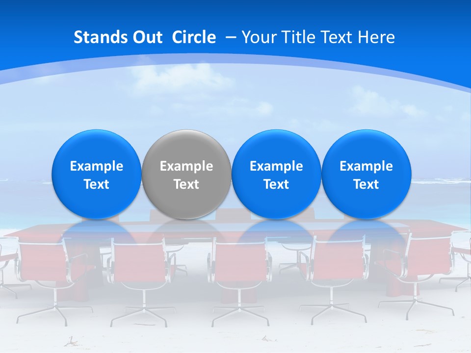 Meeting Room In A Tropical Beach PowerPoint Template