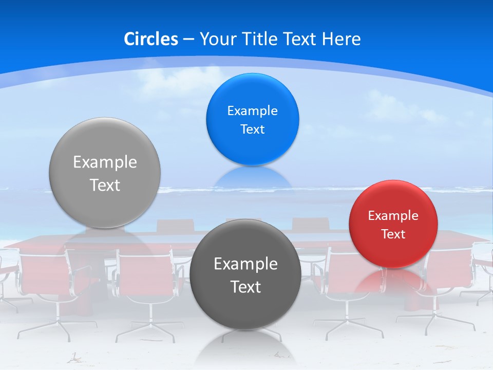 Meeting Room In A Tropical Beach PowerPoint Template