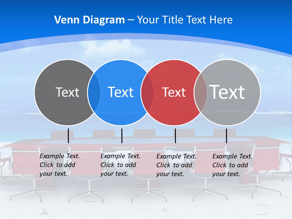 Meeting Room In A Tropical Beach PowerPoint Template