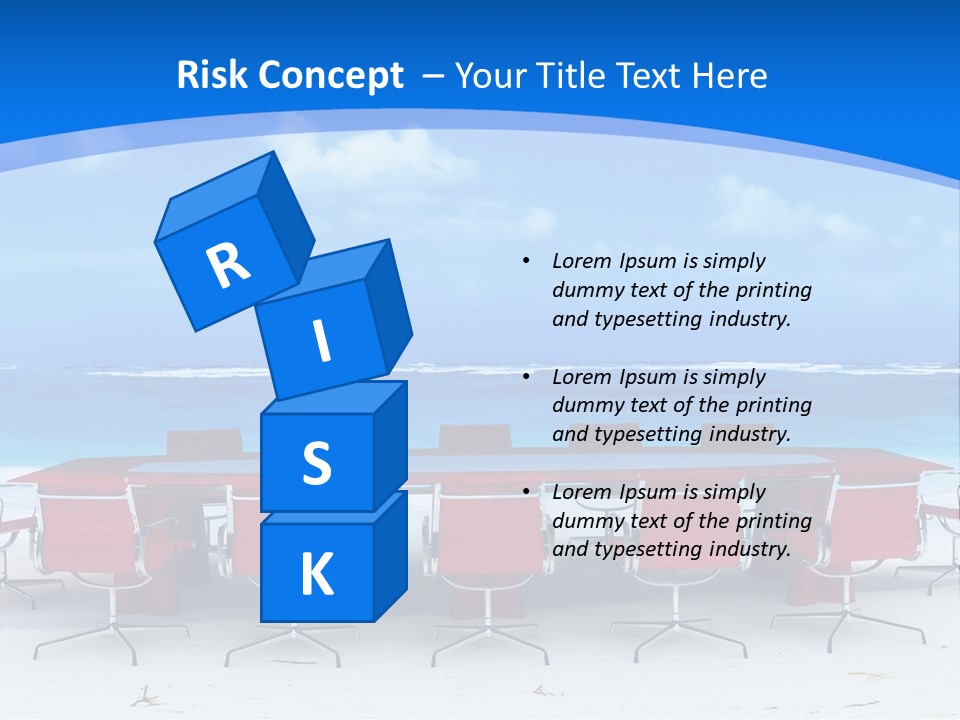 Meeting Room In A Tropical Beach PowerPoint Template