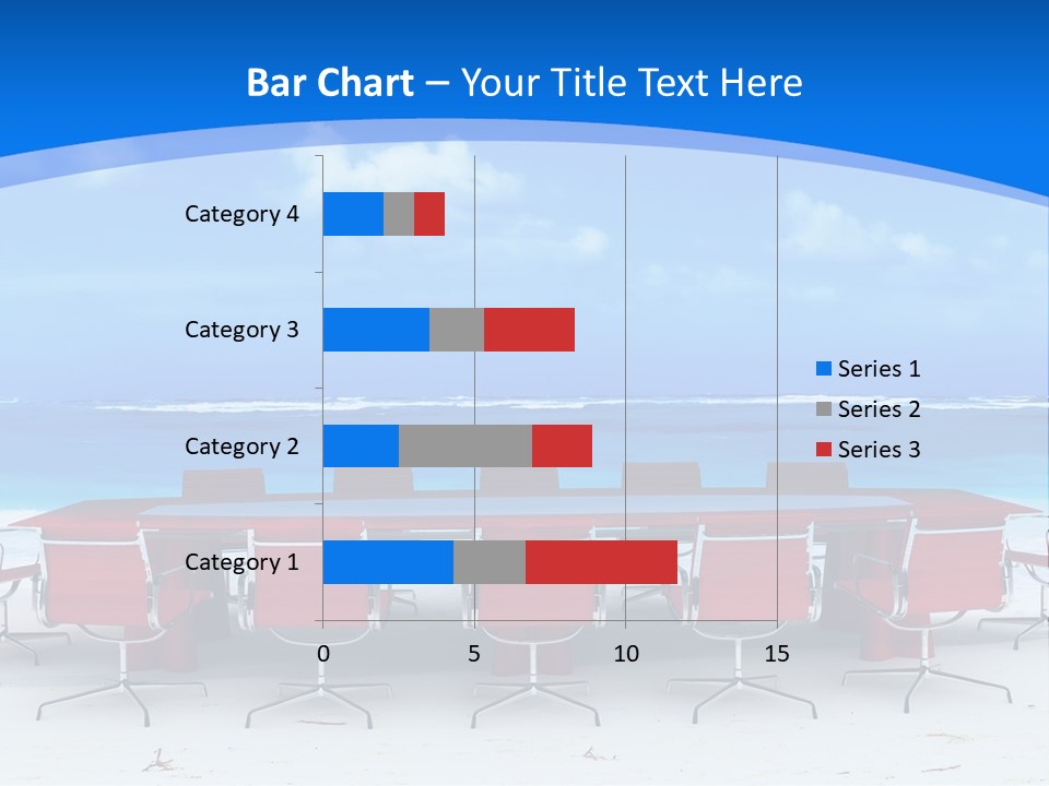 Meeting Room In A Tropical Beach PowerPoint Template