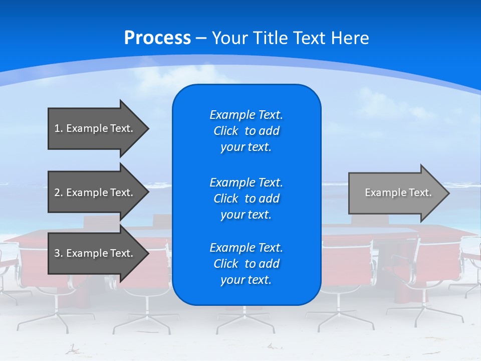 Meeting Room In A Tropical Beach PowerPoint Template