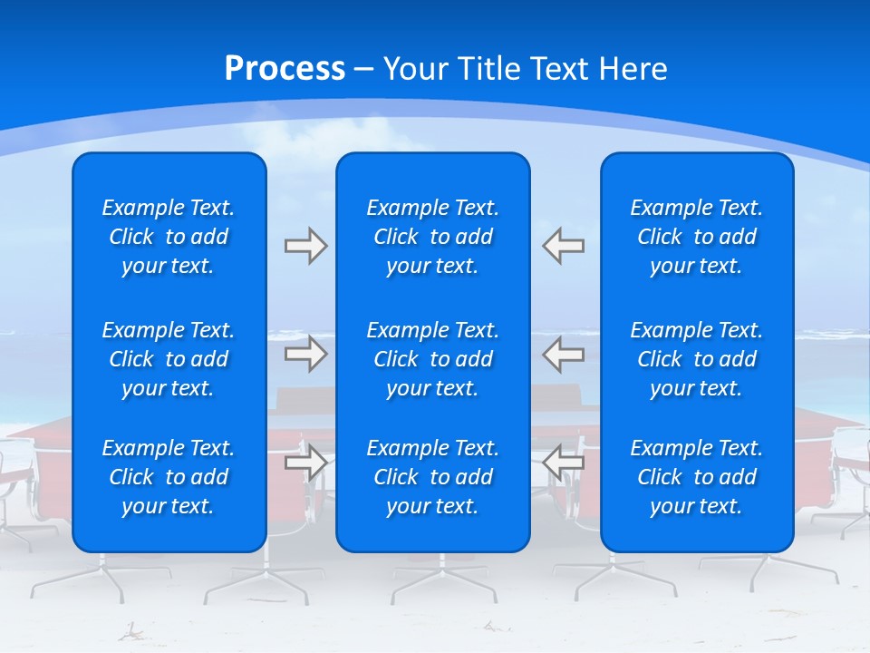 Meeting Room In A Tropical Beach PowerPoint Template