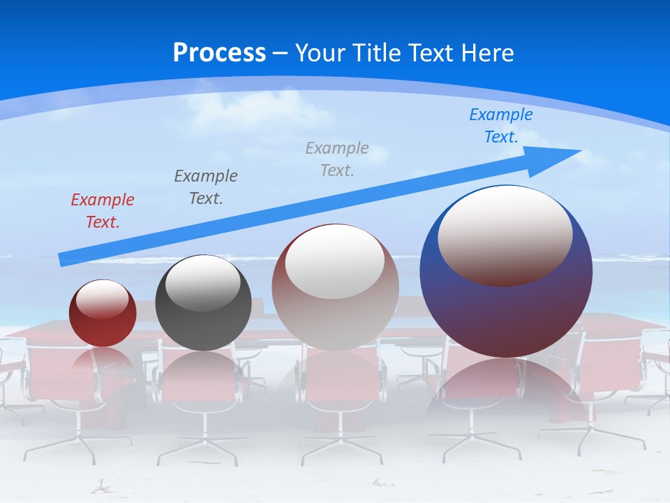 Meeting Room In A Tropical Beach PowerPoint Template