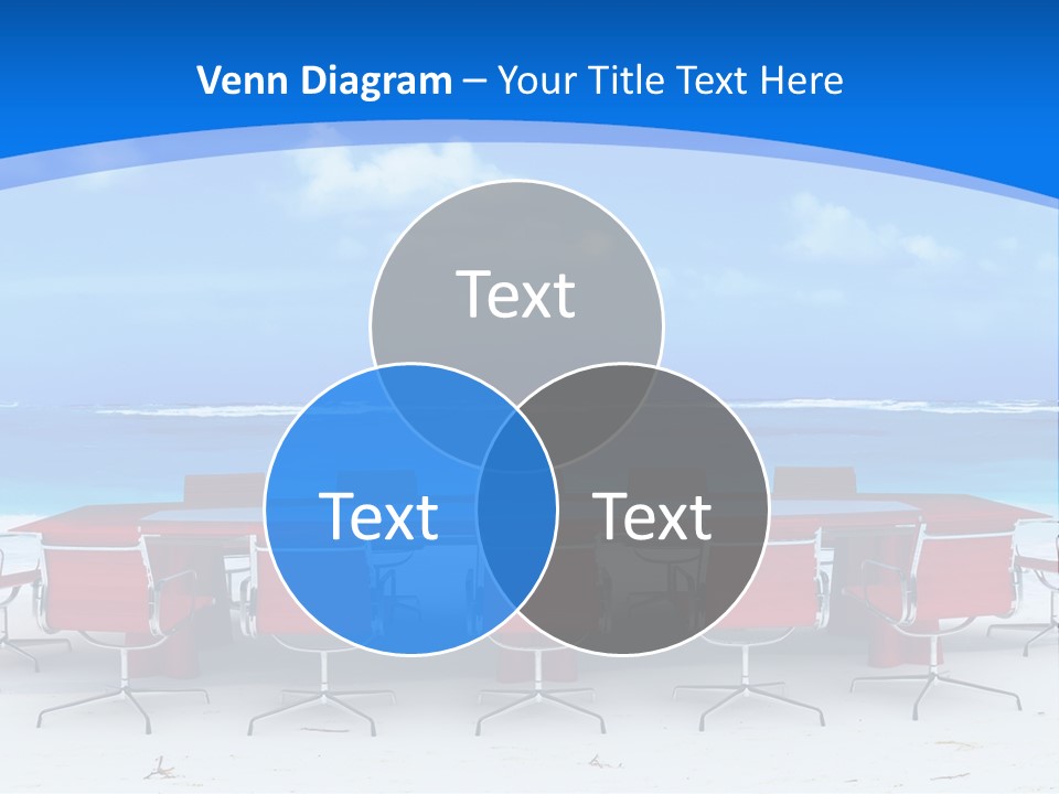 Meeting Room In A Tropical Beach PowerPoint Template