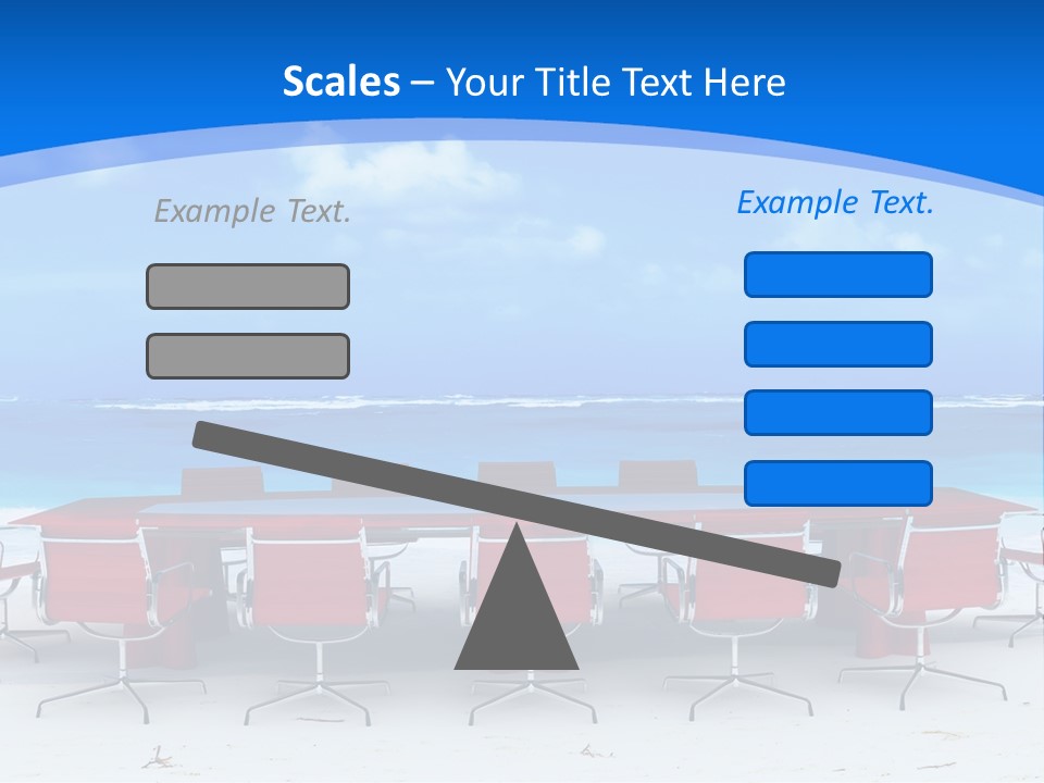 Meeting Room In A Tropical Beach PowerPoint Template