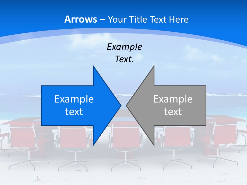 Meeting Room In A Tropical Beach PowerPoint Template